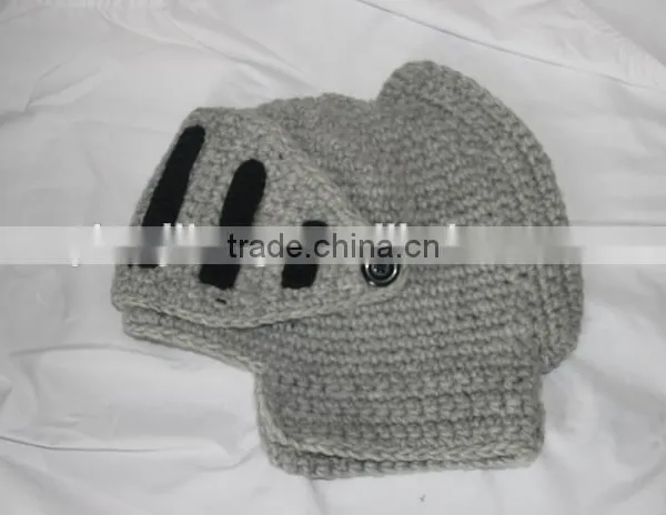 Hot Sell Roman Knight Helmet Hat Crochet Winter Warm Mask Beanies Cap photo-5