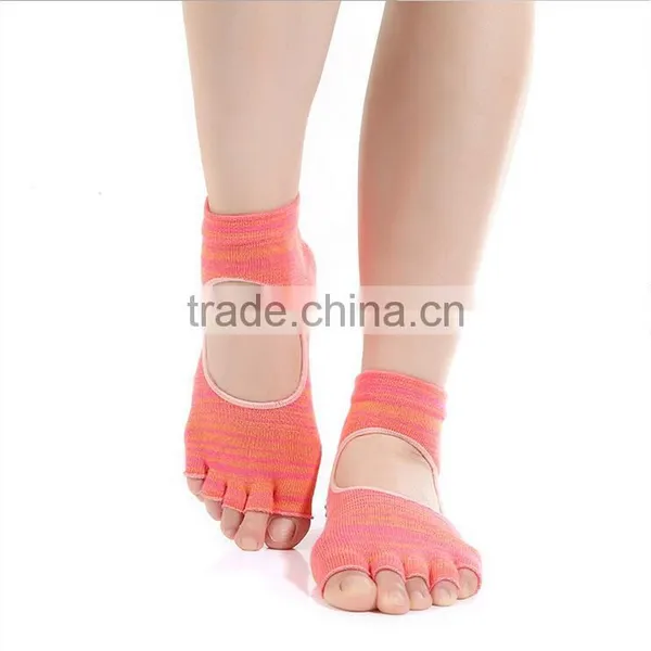 Open Toe Socks Cotton Knitted Yoga Socks photo-4