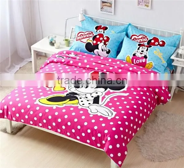 Wholesale Mickey Mouse Bedding Set for Kids Mickey Minnie Bedding Set of 3pcs for Single Beds photo-3