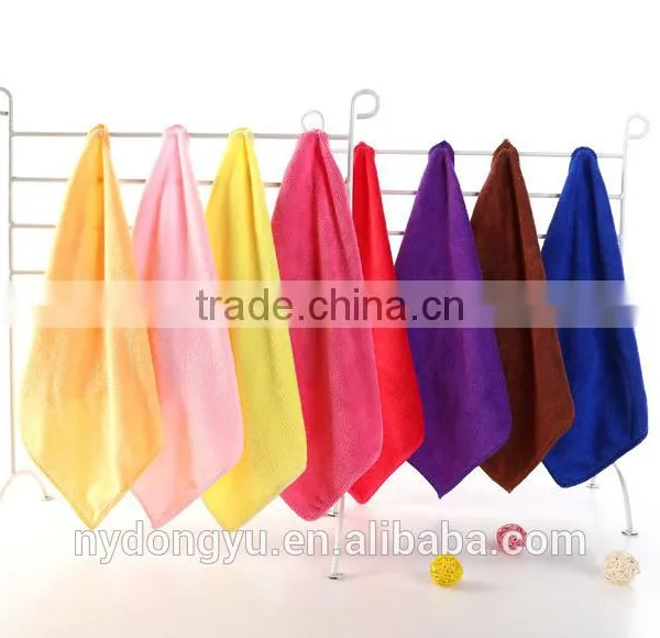 Absorbing Microfiber Small Square Towel/chgf Wash Towel/ Fancy Solid Color Towels