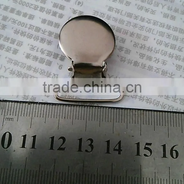 High Quality Round Face 1 Inch Metal Suspender Clips Round Cover Clips for 2.5cm Webbing With PVC Protect Cushion photo-2