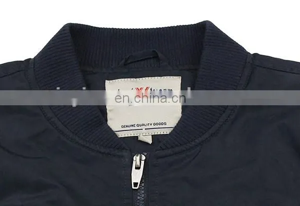 High Quality Nylon Plain Navy Flight Bomber Jacket Mens photo-4