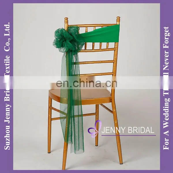 SH091AA Organza Ribbon Stretch Band Organza Chair Sash With Stretch Fabric Band photo-6