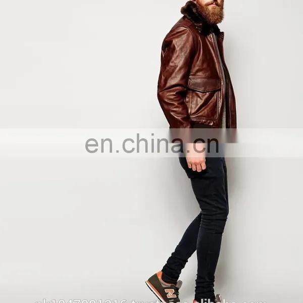 Leather Jacket Fashion, Leather Fashion Jackets, Leather Men Jacket Fashion Fur Hooded photo-4