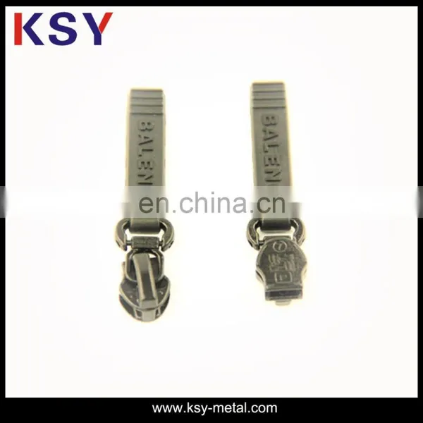 Factory Direct Metal Zipper Pull With Raised Logo on Front and Back photo-2