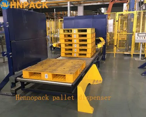 Hennopack Multiple Size Automatic Plastic Empty Pallet Magazine Dispenser Machine With CE Approved photo-3