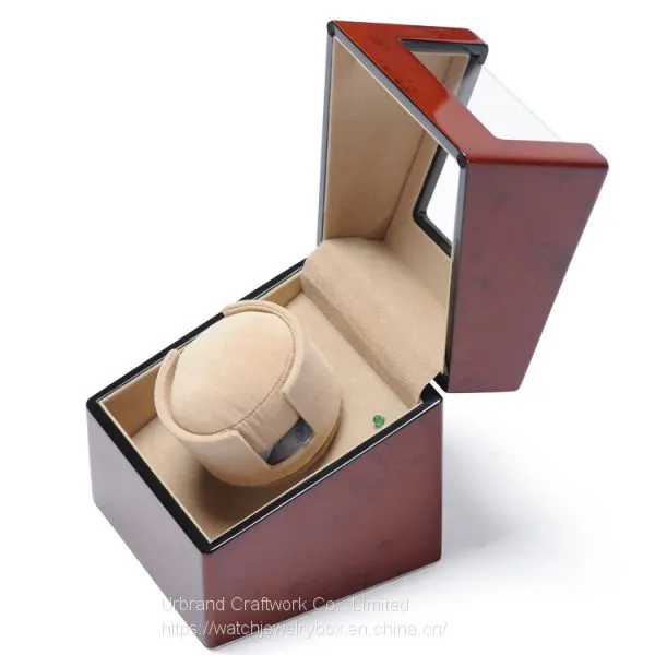 Wholesale Clamshell Wooden Automation Watch Winder High-grade Mechanical Watch Packaging Box Display Box photo-2