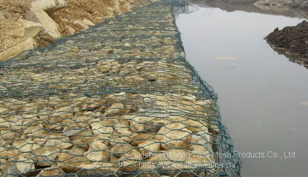 PVC Coated Hexagonal Gabion Mesh Woven Gabion Stone Cage photo-5