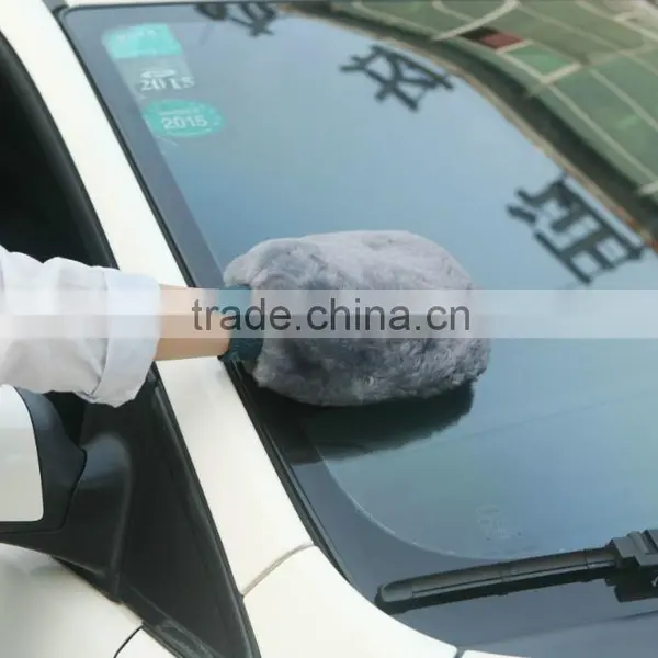 2015 Top Quality Factory Price Protect Hand Warmly Sheepskin Car Wash Gloves photo-2