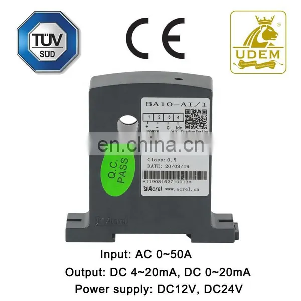 Acrel AC Current Sensor Input AC 0-50A Output DC 4-20mA/0~20mA CT Class 0.5 0.2 Current Transducer Transformer BA10-AI/I photo-2
