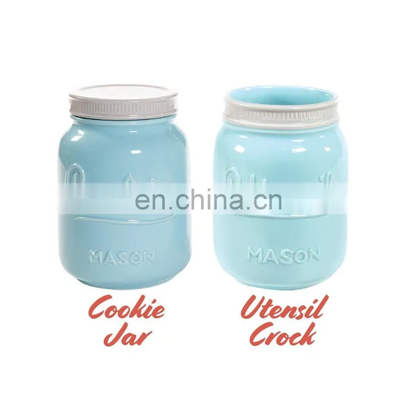 250ml New Factory Custom Empty Decorative Mini Ball Round Small Wide Mouth Ceramic Mason Jar With Lid photo-2
