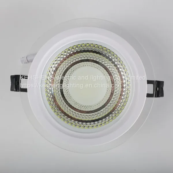 Glass COB 5w 7w 12w 18w 25w 30w Recessed Led Downlight