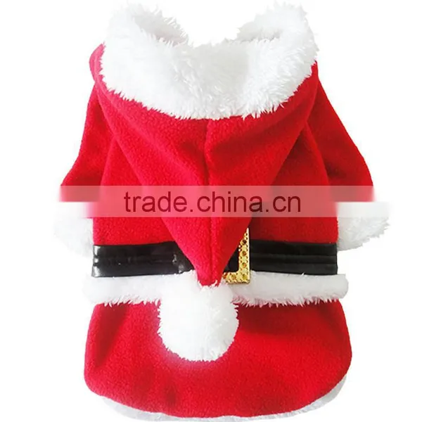 Red Christmas Clothes With Hat for Pet Dog Wear Dog Clothes photo-2