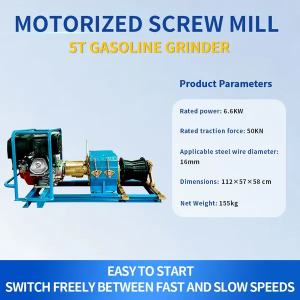 CHANGYUN 5T Gasoline Grinder Winch - Factory Direct Heavy Load Traction Tool photo-3