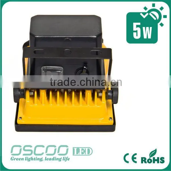 New Super Power Oscoo Manufacturer Hot IP65 Portable Rechargeable High Bright 5 Watt LED Flood Light With Car Charger photo-6