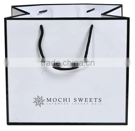 Brightly Red Gift Paper Bag With pp Rope Handles and Hangtag