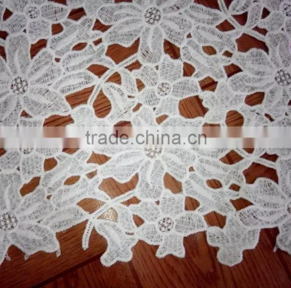 2016 Embroidery Lace Milk Silk Fabric Polyester Lace Fabric for Making Dress photo-5