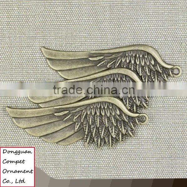 Wholesale Jewelry Accessories Metal Craft Zinc Alloy Big Angel Wings Pendant photo-3