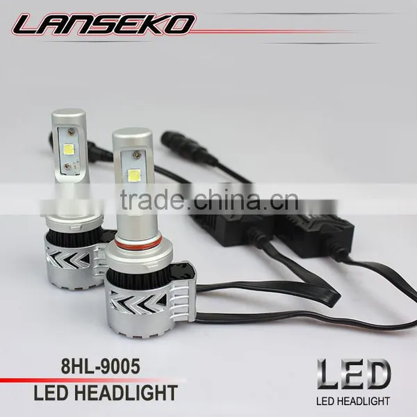 Best Selling !!! 2016 Newest 6000lm High Power 12v Led Motor Headlight 9005 9006 h8 h9 H11 H13 Auto Led Headlight Kit