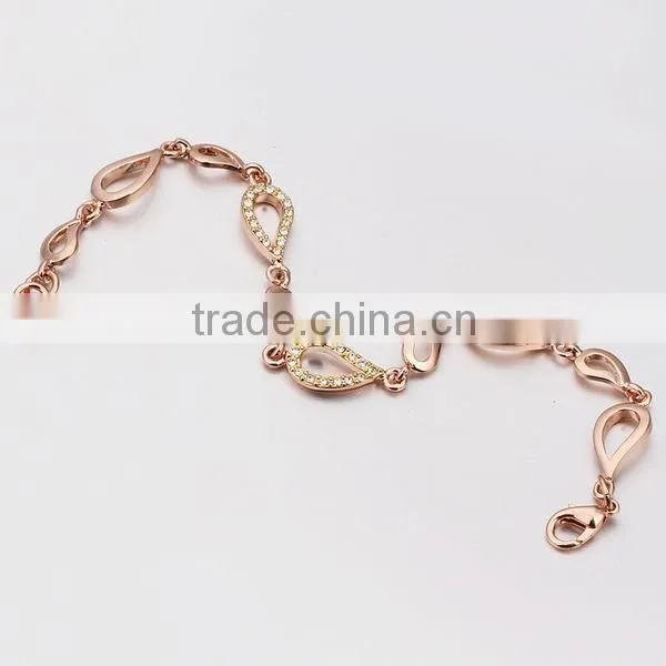 Top Quality Elegant Water Drop Shaped Plated Gold Bracelet 18k photo-2