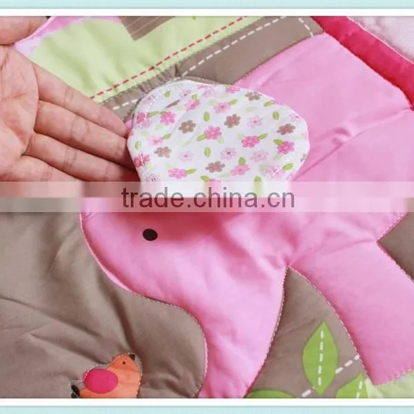 Sweet Zoo Girls Crib Bedding Set Dust Ruffle Set From Professional Manufacturer photo-3