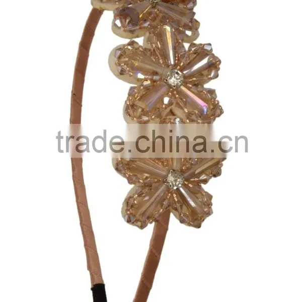 Triple Beaded Flowers Hairband/Heanband photo-2
