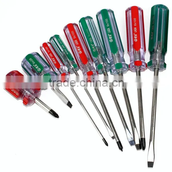 9pcs Colorful Transparent Handle Screwdriver Set Crossed and Slotted Screwdriver photo-5