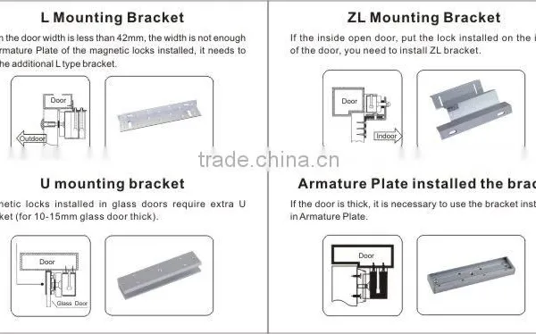 Single Door 500kg 1200lbs Zinc Electro Magnetic Keyless Door Lock PY-EL5-5 photo-4
