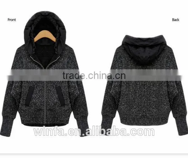 Autumn or Winter Pure Cashmere Basic Oversize Women's Cape Knit Top Batwing Cardigan Sweater Coat Black photo-3