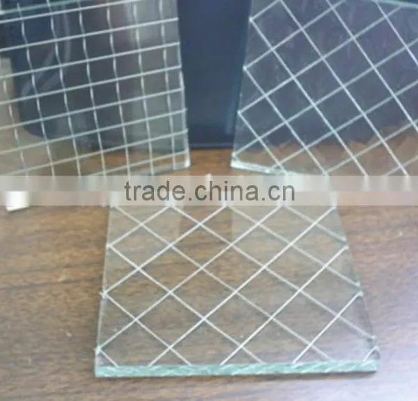 3-8mm Decorative Tinted Pattern Wired Glass