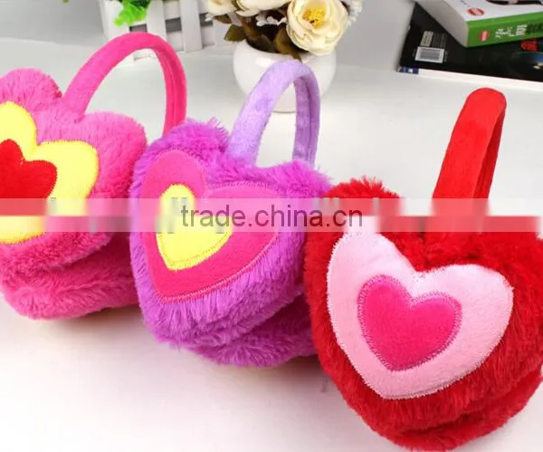 Winter Warm Heart-shaped Earmuffs for Girls and Lady
