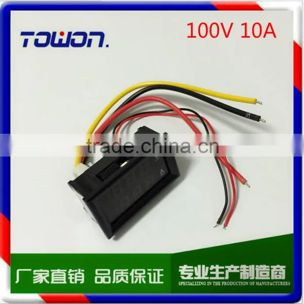 Dual LED Digital DC100V 10A Voltmeter Ammeter Voltage Amps Meter Power DC4.5~30V photo-2