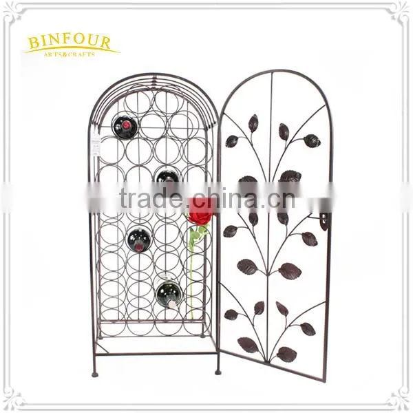 High Quality Wire Metal Display Standing Floor Wine Rack/beer Rack Display Shelf photo-3