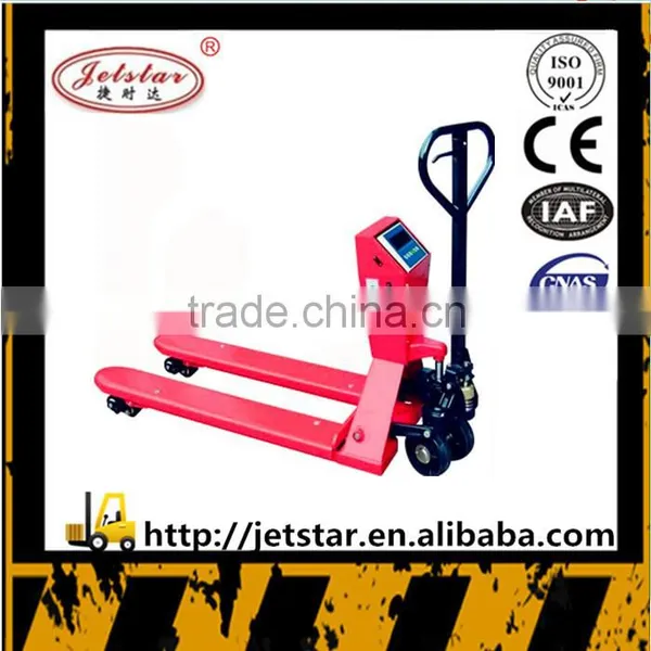 Weighting sensor hand operated pallet truck
