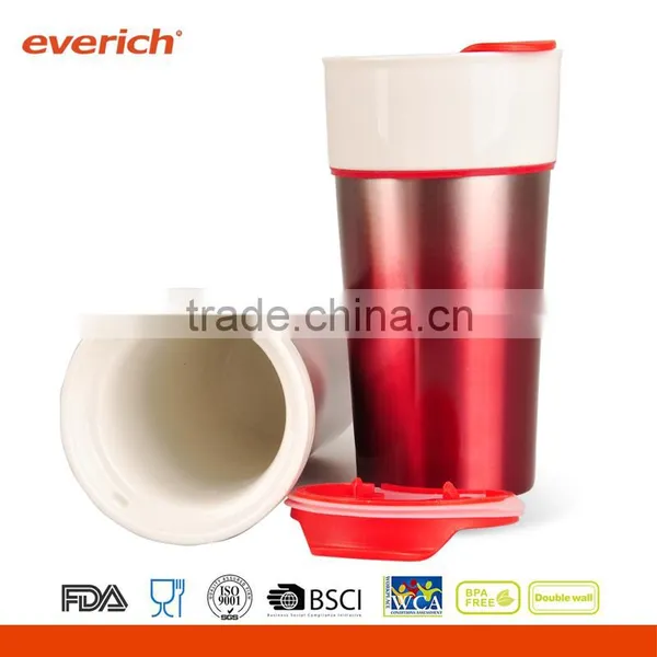 2015 Best Selling Plain White Ceramic Mug With Lid photo-6