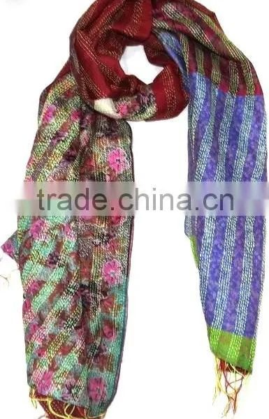Vintage Designer Double Sided Shawls / Scarves photo-2