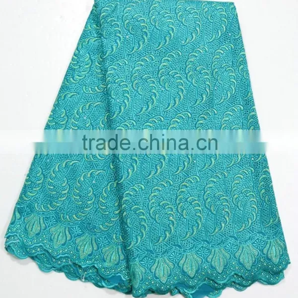 2015 Swiss Voile Lace Embroidery Design Lady Dress Special Flower Lace for Party photo-2