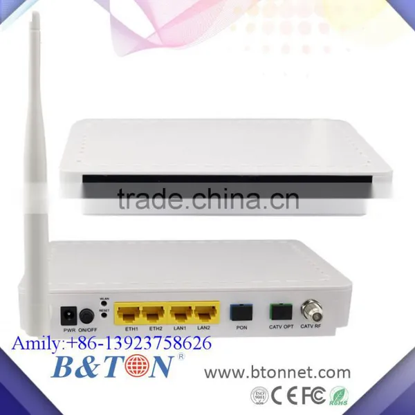 HGU GPON EPON ONU 4FE/GE+2POTS+WIFI Compatible With ZTE HUAWEI OLT