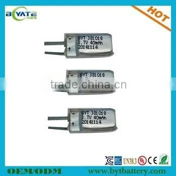 3.7v 50mAh Fast Track Battery Rechargeable Cell to Intelligent Watch photo-3