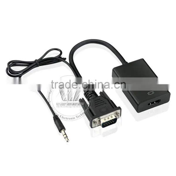 VGA To HDMI Output 1080P HD Audio TV AV HDTV Video Cable Converter Adapter For TV PC Laptop Monitor photo-2