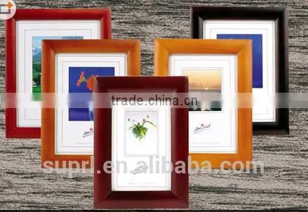 Wholesale MDF Pine Wood 8x10 Inches China Wooden Wood Photo Frame With Double Mat Board photo-2