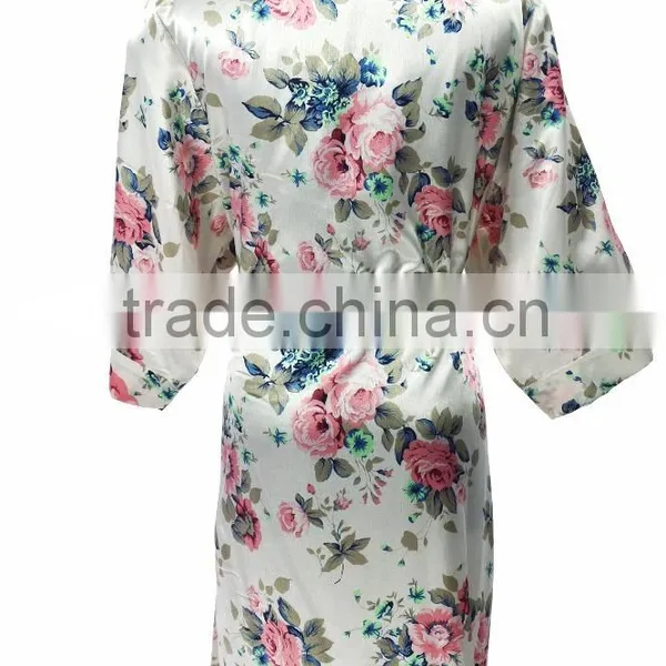 Factory Print Flower Bath Robe photo-4