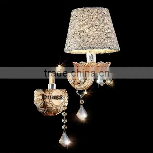Top Quality European Style E14 LED Wall Lamp Crystal Bedroom Berth Lamp photo-4