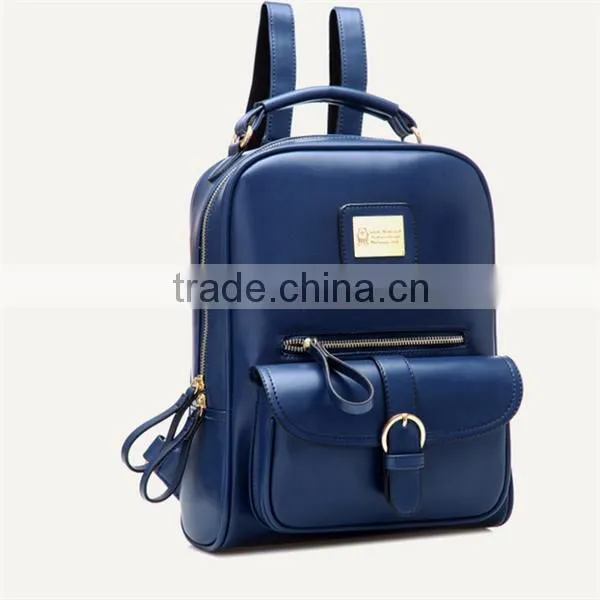 2016 Thread Girls High School Bag for PU Leather Travel Backpack Bag photo-3
