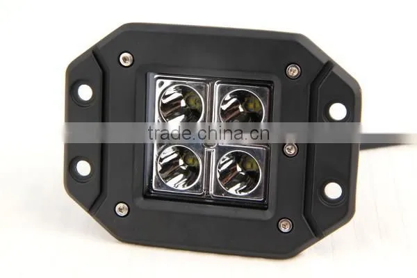 12W 12V Led Work Light With Flush Mount for SUV, Jeep, Offroad High Quality Truck Lights photo-3