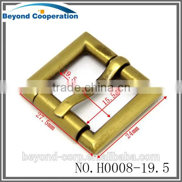 19.5mm Brush Brass Buckle With Roller