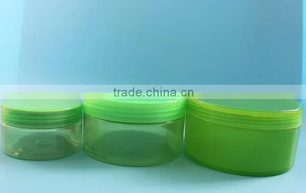 100ml 100g Empty Green Transparent PET Plastic Jar Container for Cosmetic Packaging photo-4