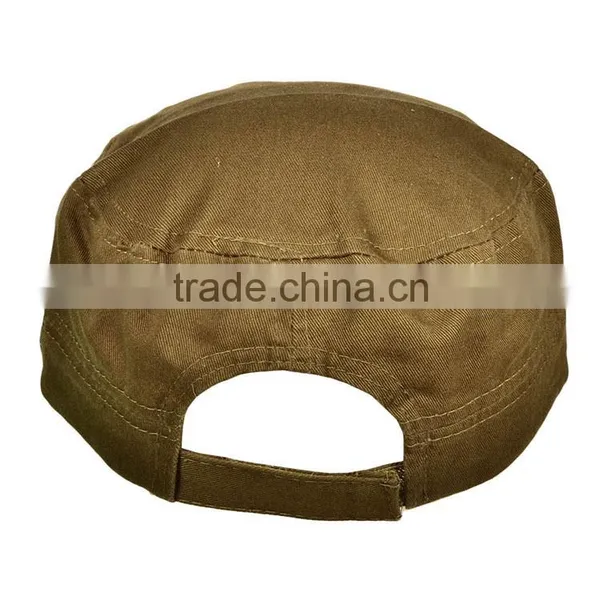 Olive and White Washed Cotton Twill India Army Cap photo-2