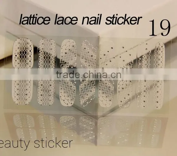 Beauty Art Ultrathin Transparent White Lace Tools Nails Stickers photo-2