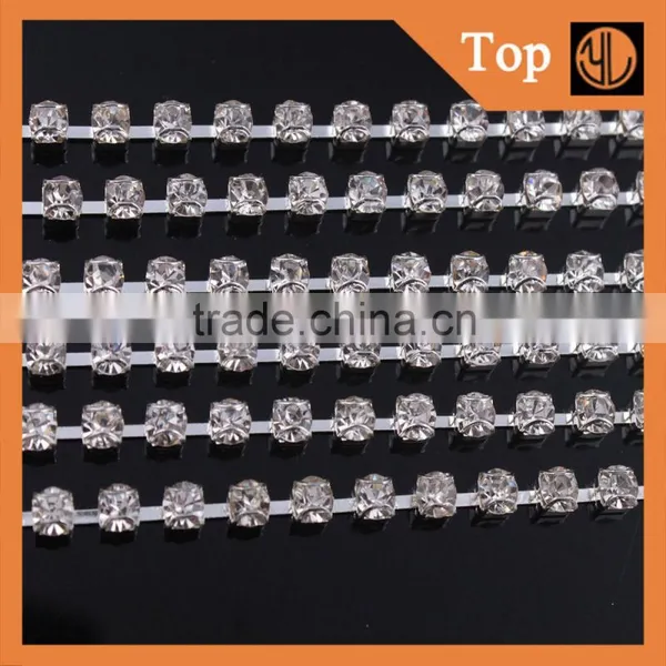 Machine Cut Good Quality Crystal Rhinestone Wholesale Cup Chain photo-4